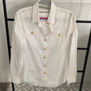 Balmain white button-up shirt